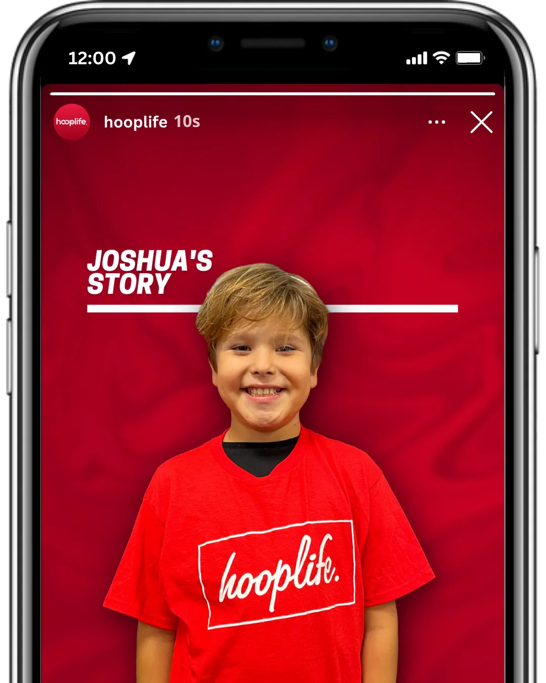 Image of a HoopLife Social Media Campaign on an iPhone
