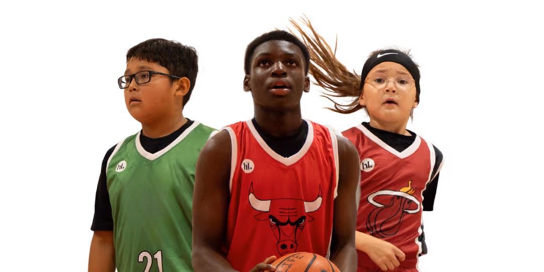 Kids wearing the League jerseys